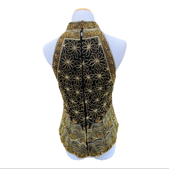 Laurence Kazar Vintage Beaded & Silk Tank Top - Picture 3 of 11